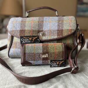 Edinburgh Wooden Mill Satchel Bag and Wallet